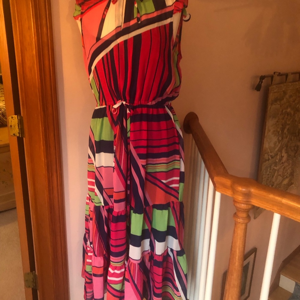 Julia Jordan print sleeveless midi/maxi party dress